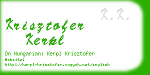 krisztofer kerpl business card